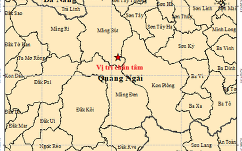 Quảng Ngãi lại hứng liên tiếp 3 trận động đất gây rung lắc