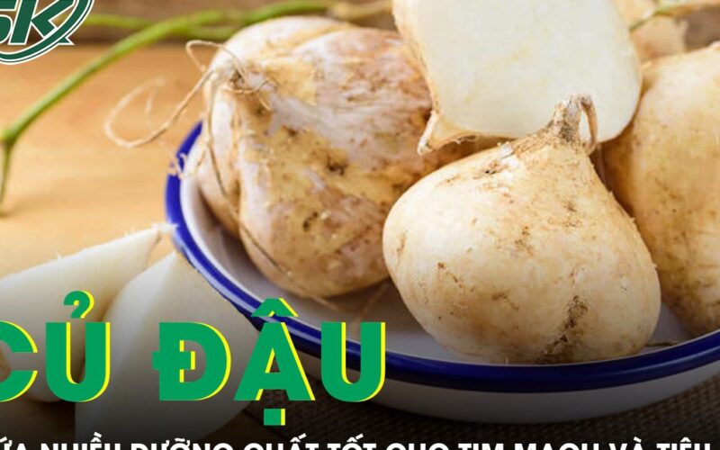 Củ đậu chứa nhiều dưỡng chất tốt cho tim mạch và tiêu hóa