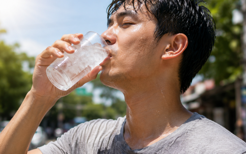 Nắng nóng 40 độ, uống nước đá liên tục có thực sự giúp giải nhiệt?
