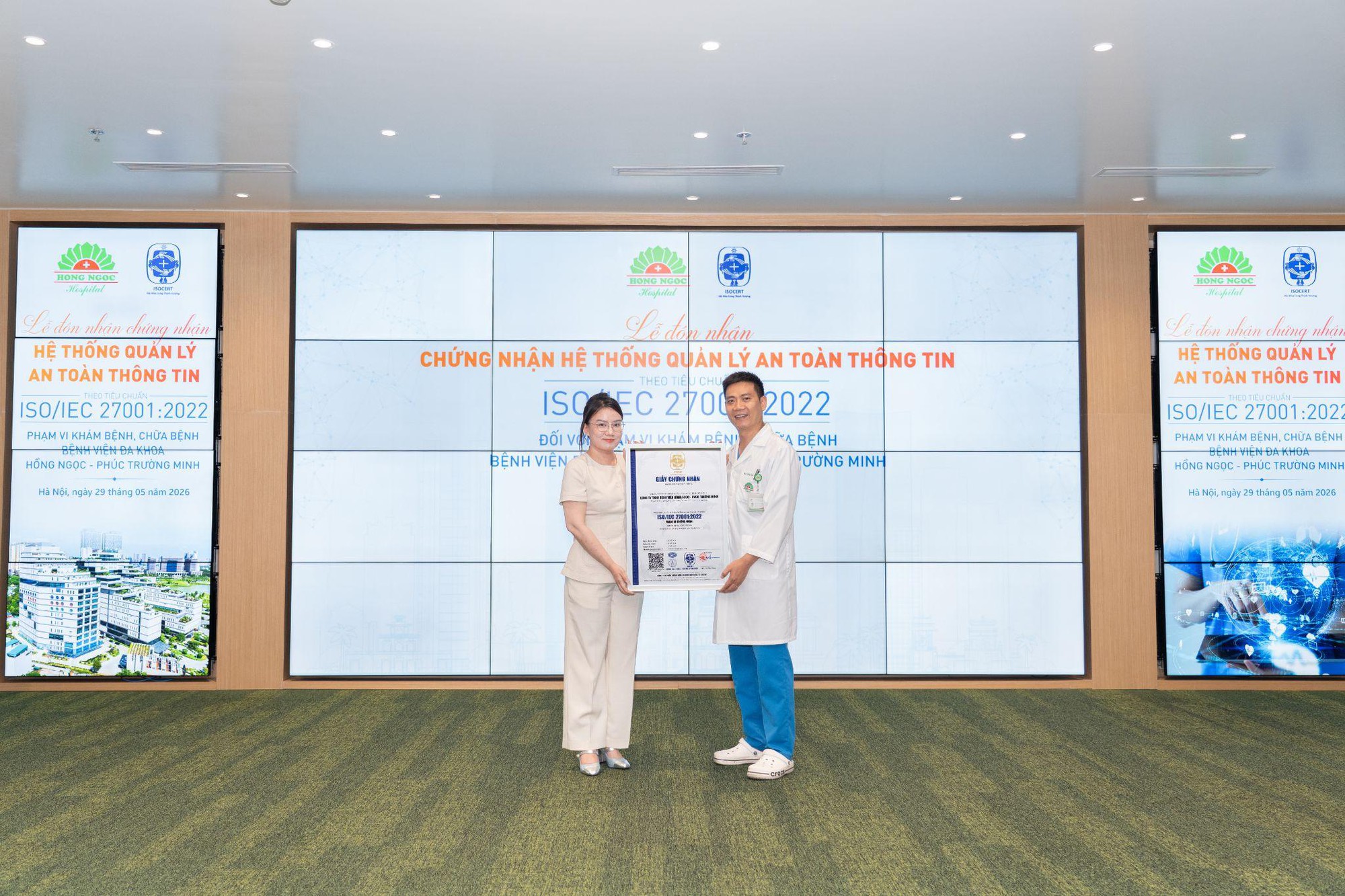 photo-1780283339984-1780283341303315339598 ISOCERT cấp chứng nhận ISO/IEC 27001:2022 cho Bệnh viện Đa khoa Hồng Ngọc - Phúc Trường Minh- Ảnh 3.