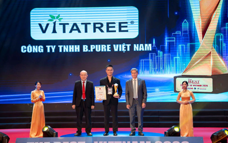 Vitatree lọt ‘Top 10 Thương hiệu tốt nhất Việt Nam 2026’ với chất lượng chuẩn Úc