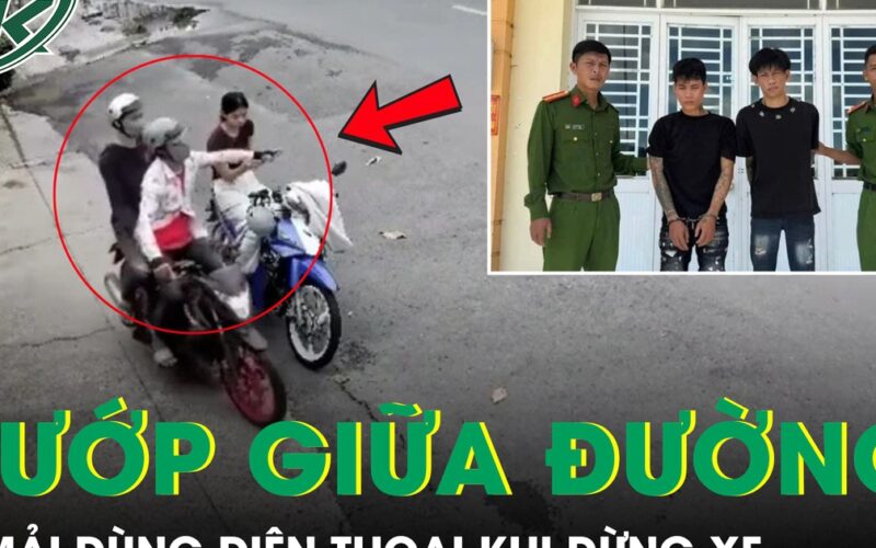 Dùng điện thoại khi đang dừng xe chờ mẹ, thiếu nữ bị cướp giật táo tợn giữa đường