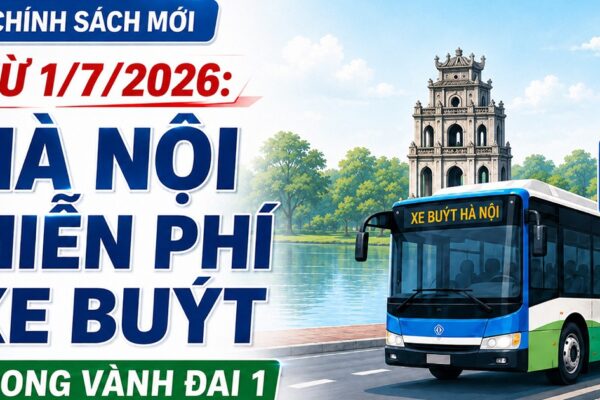 Từ 1/7/2026: Hà Nội miễn phí xe buýt trong vành đai 1