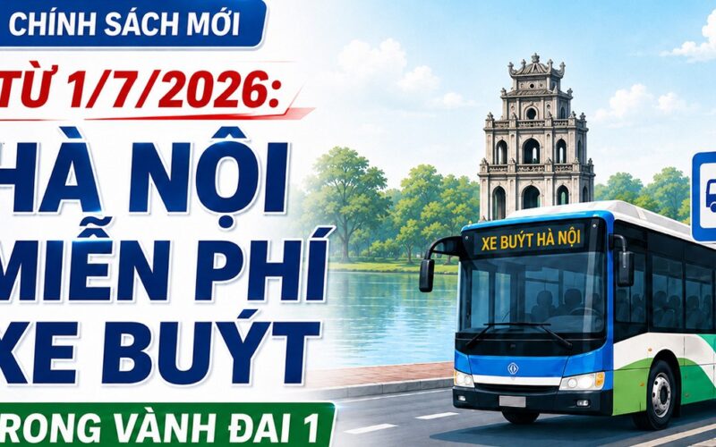Từ 1/7/2026: Hà Nội miễn phí xe buýt trong vành đai 1