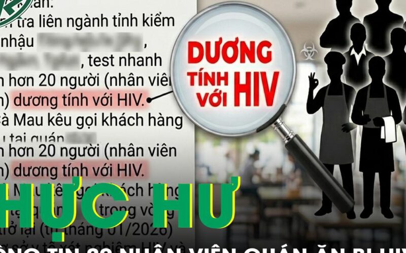 Thực hư thông tin hơn 20 nhân viên quán ăn nhiễm HIV ở Cà Mau