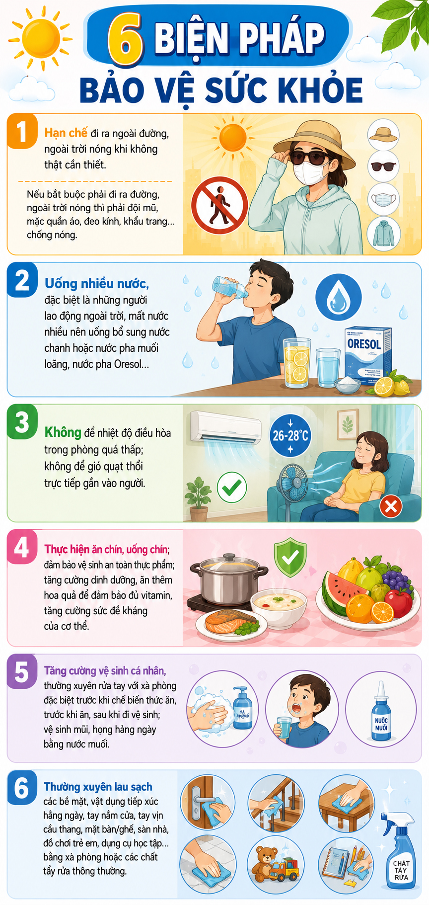 Cách giảm thiểu nguy cơ mắc bệnh mùa nắng nóng- Ảnh 1.