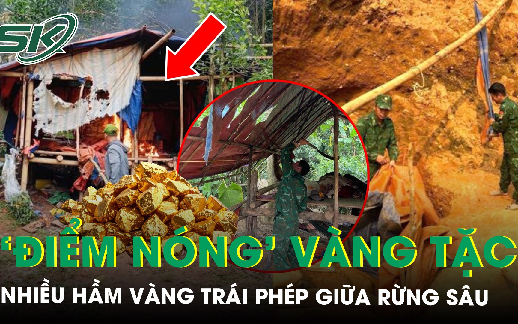 Đột kích ‘điểm nóng’ vàng tặc giữa rừng sâu ở Huế, lộ nhiều hầm vàng trái phép