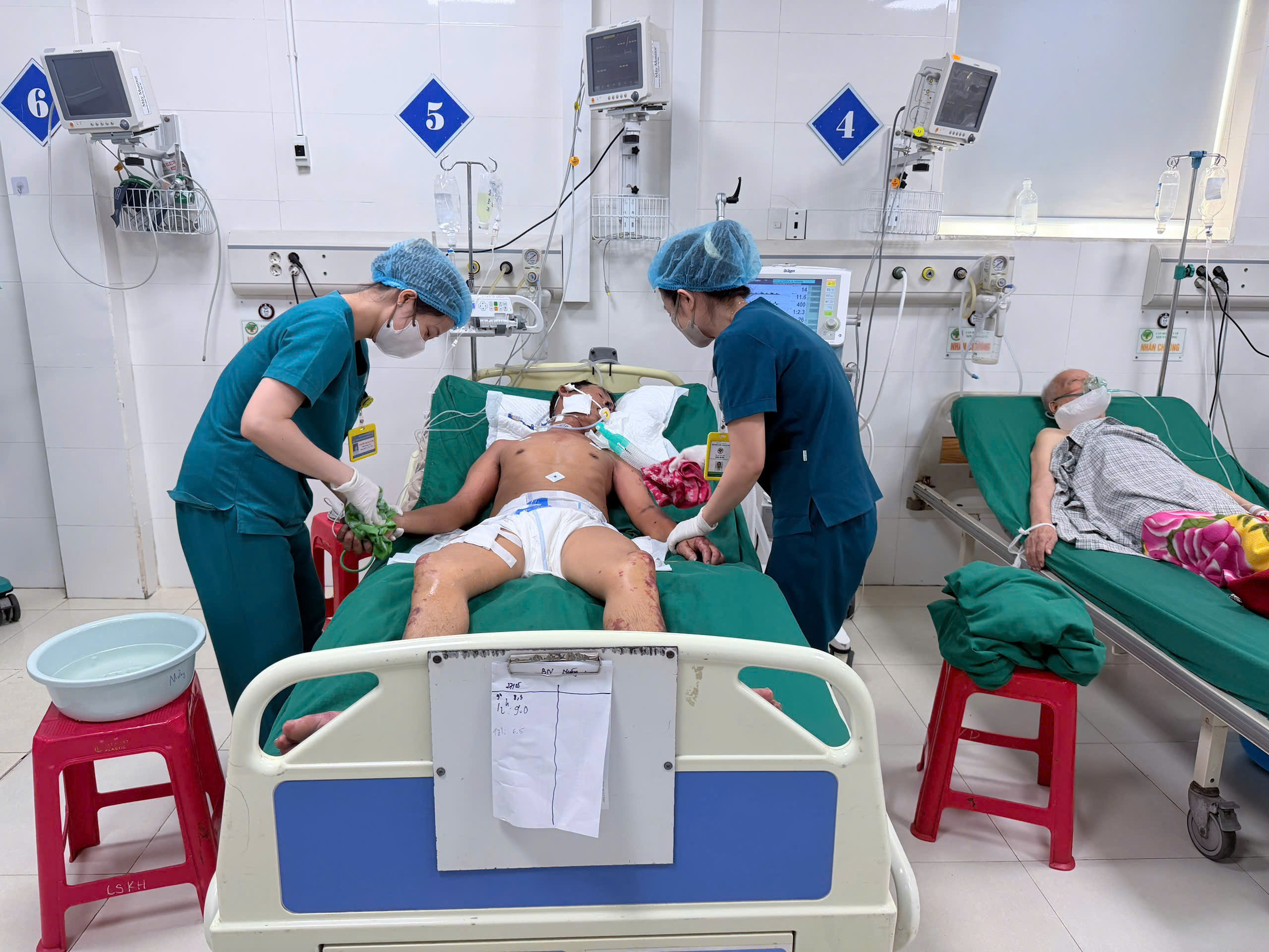Chăm sóc bệnh nhân M. bị nhiễm liên cầu lợn.